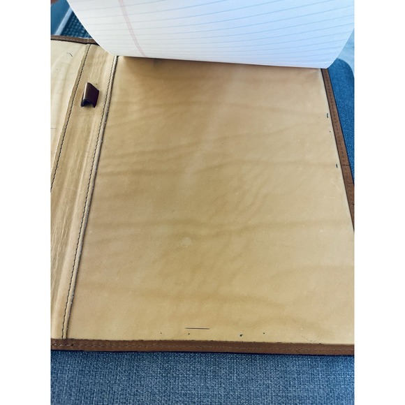 Hartmann Brown Leather Portfolio Organizer Notebook Zofran Pharmaceutical Rep